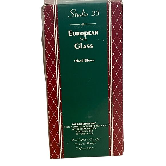 Vintage Santa Clause Glass Blown Christmas Ornament in Box - Picture 4 of 4